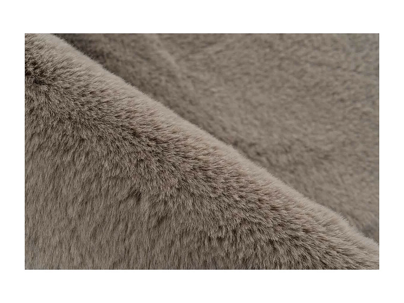 Tapis de Bain Fait à la Main "Rabbit" Beige Foncé 65 x 100 cm