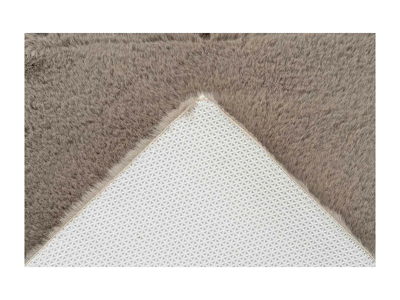 Tapis de Bain Fait à la Main "Rabbit" Beige Foncé 65 x 100 cm