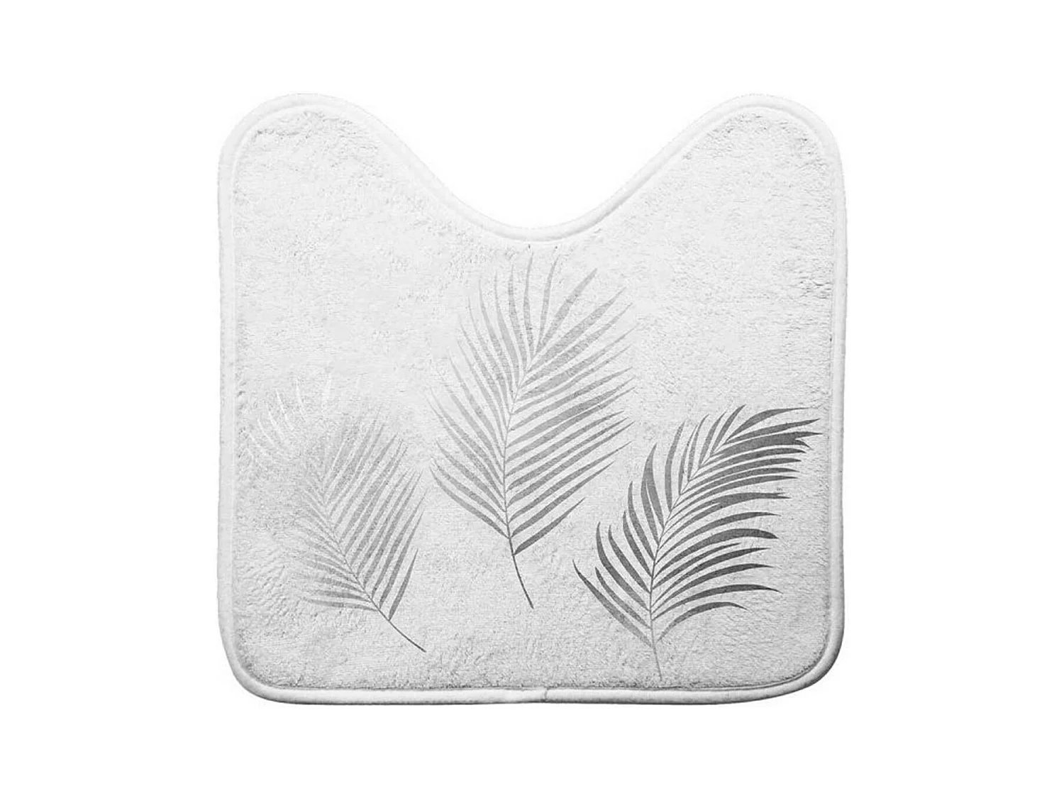 Tapis Contour WC Imprimé "Orbella" 45x45cm Blanc & Argent