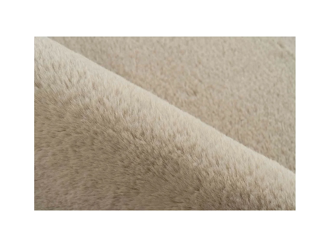 Tapis de Bain Fait à la Main "Rabbit" Beige 65 x 100 cm