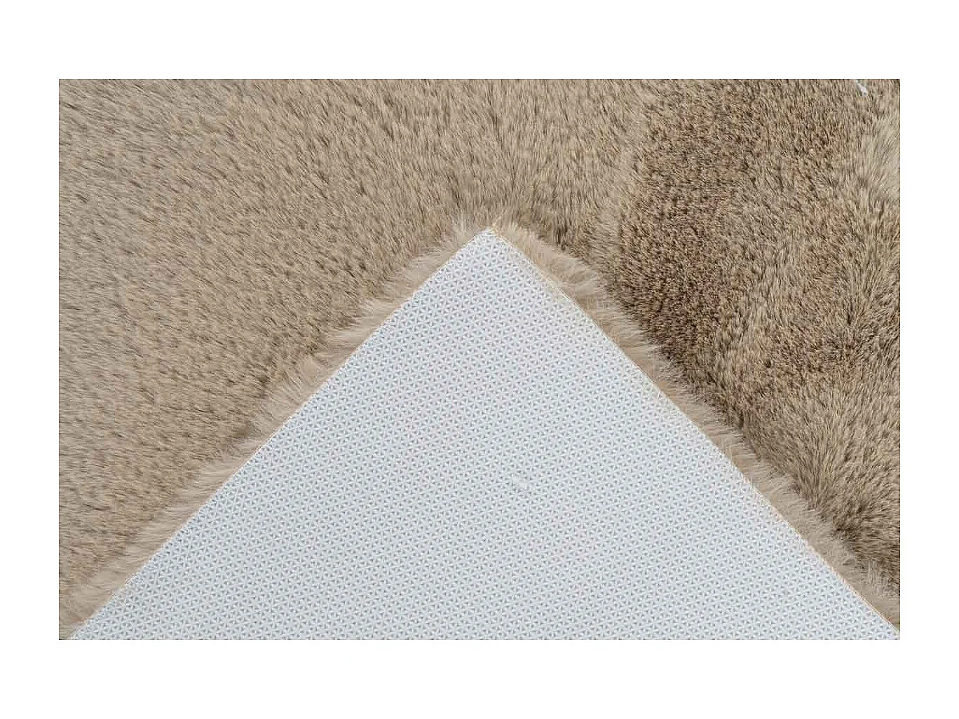 Tapis de Bain Fait à la Main "Rabbit" Beige 65 x 100 cm