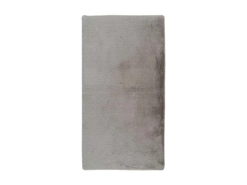 Tapis de Bain Fait à la Main "Rabbit" Gris Clair 50 x 90 cm