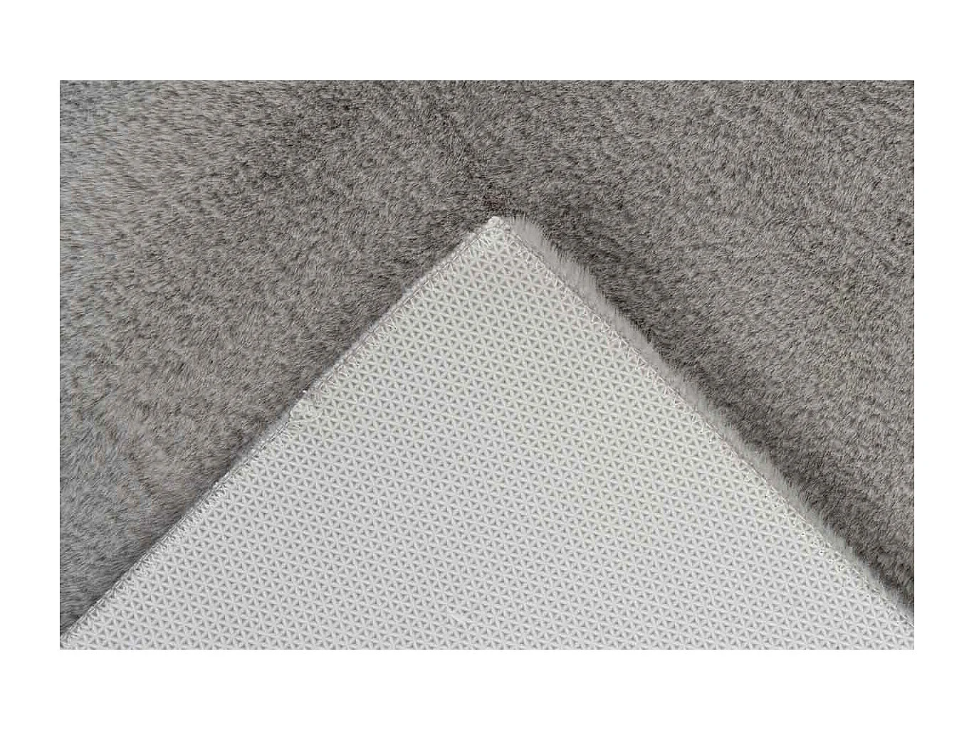 Tapis de Bain Fait à la Main "Rabbit" Gris Clair 50 x 90 cm