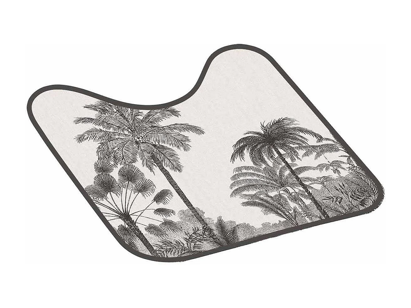 Tapis Contour WC "Cocoty" 45x45cm Noir & Blanc