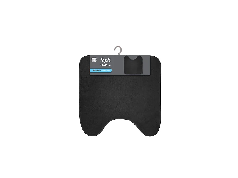 Tapis Contour WC "Vitamine II" 45x45cm Noir