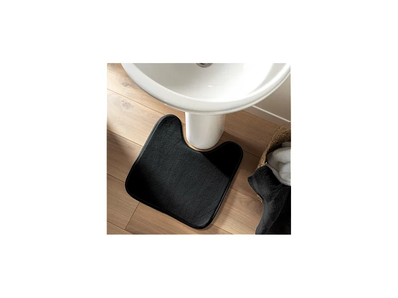 Tapis Contour WC "Vitamine II" 45x45cm Noir