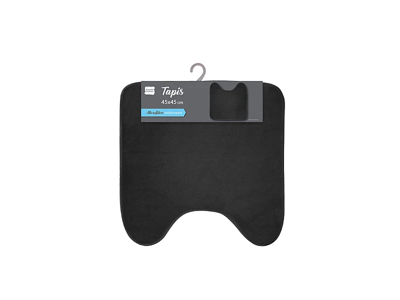 Tapis Contour WC "Vitamine II" 45x45cm Noir