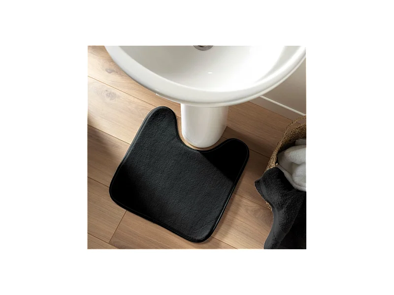 Tapis Contour WC "Vitamine II" 45x45cm Noir