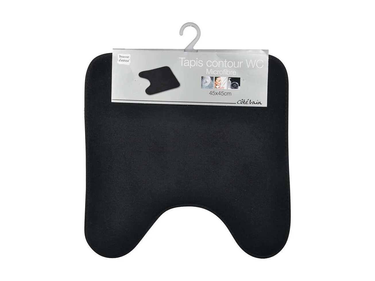 Tapis Contour WC "Vitamine II" 45x45cm Noir