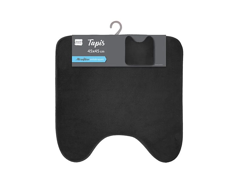 Tapis Contour WC "Vitamine II" 45x45cm Noir