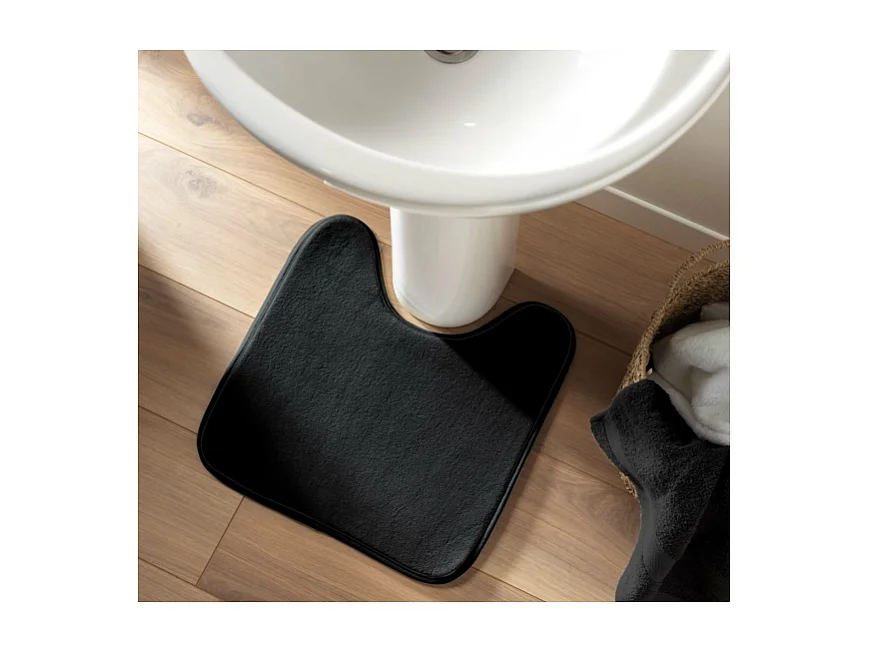 Tapis Contour WC "Vitamine II" 45x45cm Noir