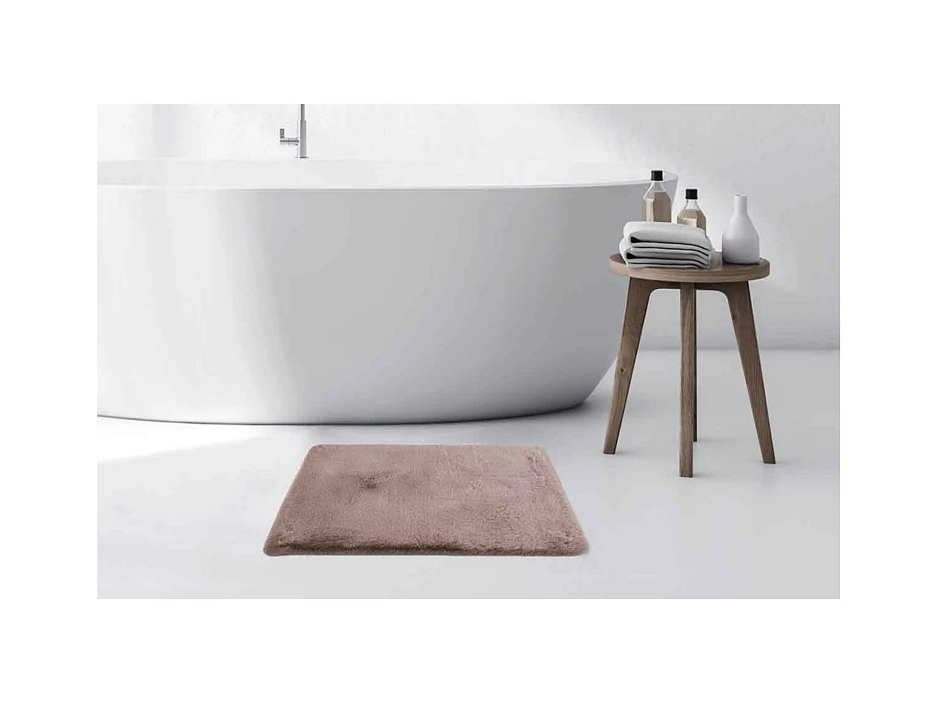 Tapis de Bain Doux Antidérapant "Rabbit" Rose 40 x 60 cm