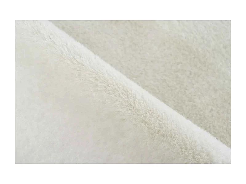 Tapis de Bain Fait à la Main "Rabbit" Blanc 65 x 100 cm