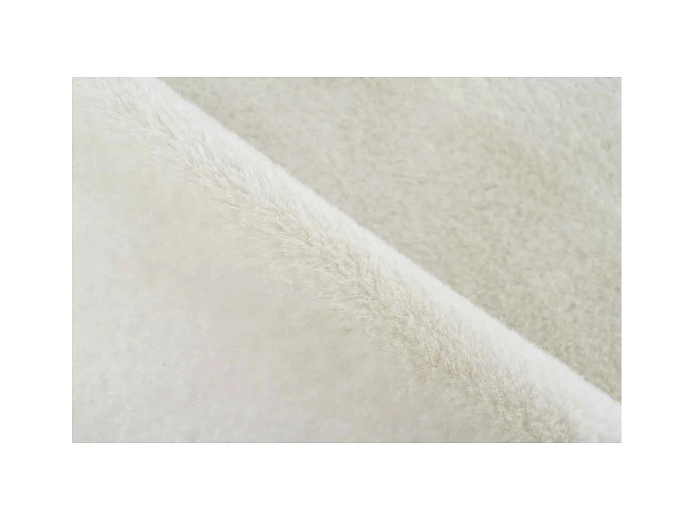 Tapis de Bain Fait à la Main "Rabbit" Blanc 65 x 100 cm