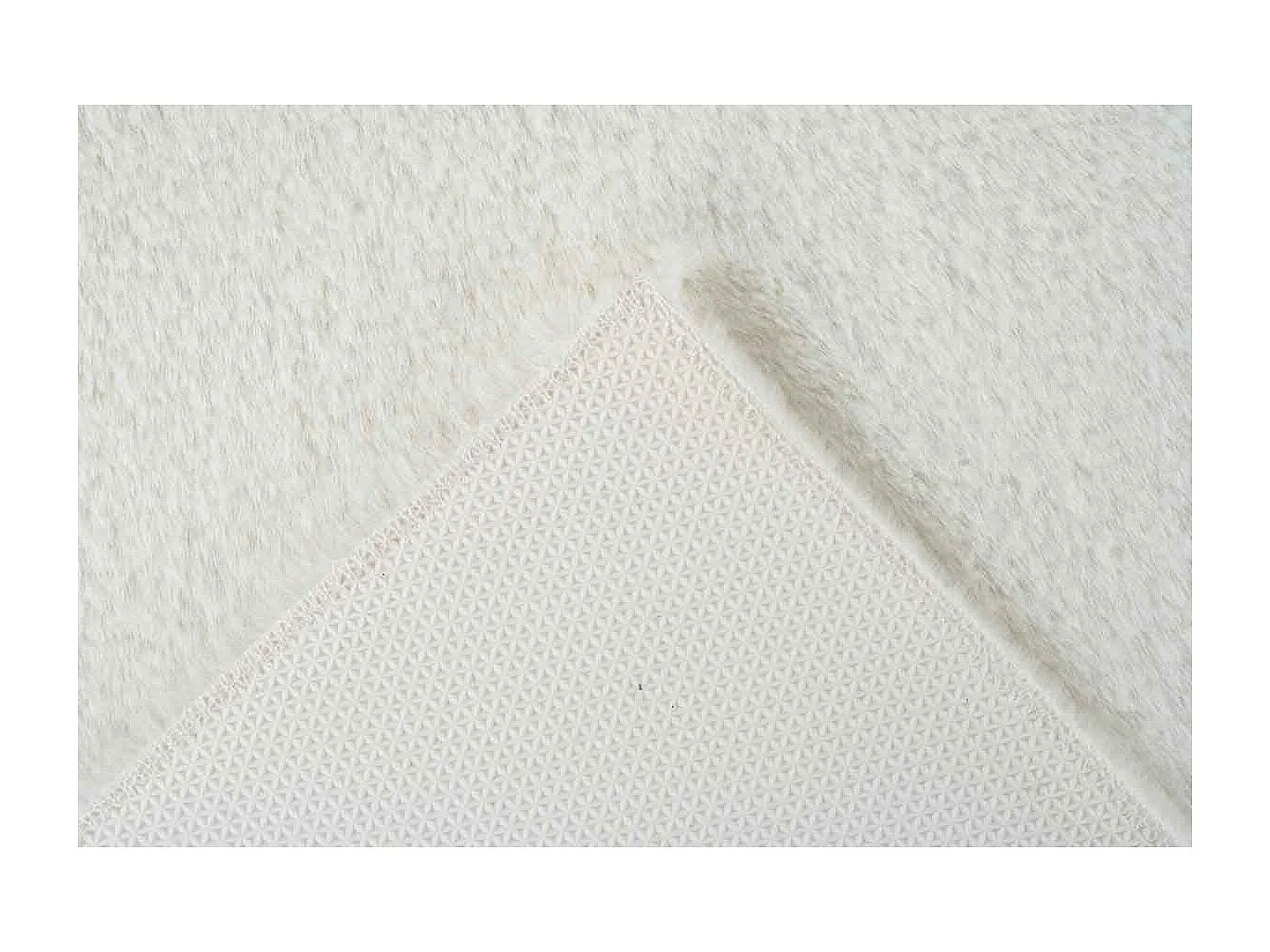 Tapis de Bain Fait à la Main "Rabbit" Blanc 65 x 100 cm