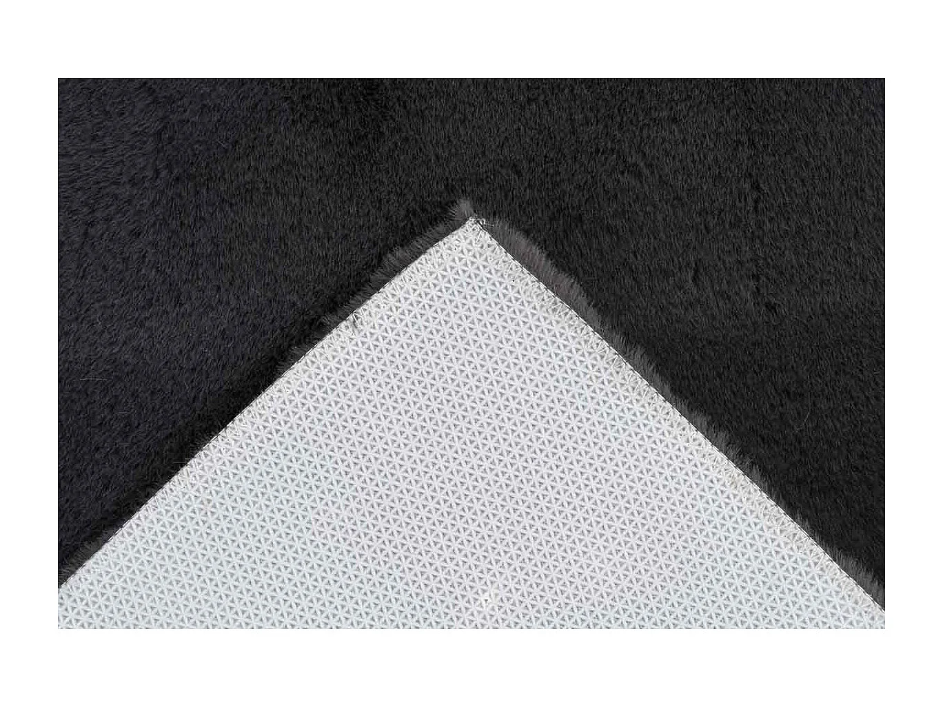 Tapis de Bain Fait à la Main "Rabbit" Gris Foncé 70 x 130 cm