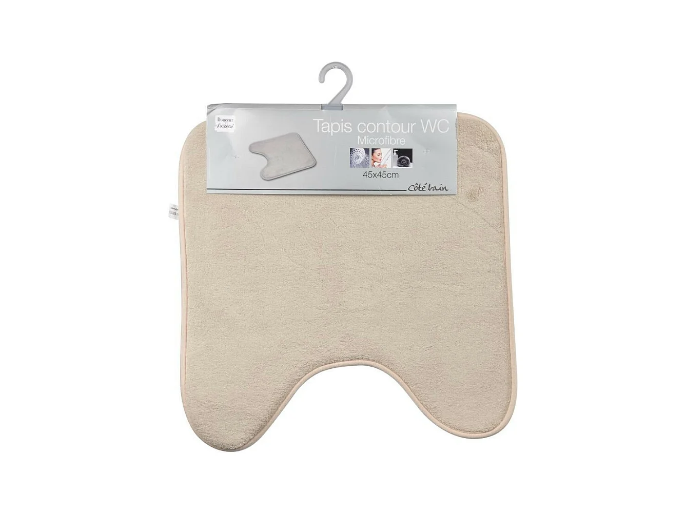 Tapis Contour WC "Vitamine II" 45x45cm Taupe