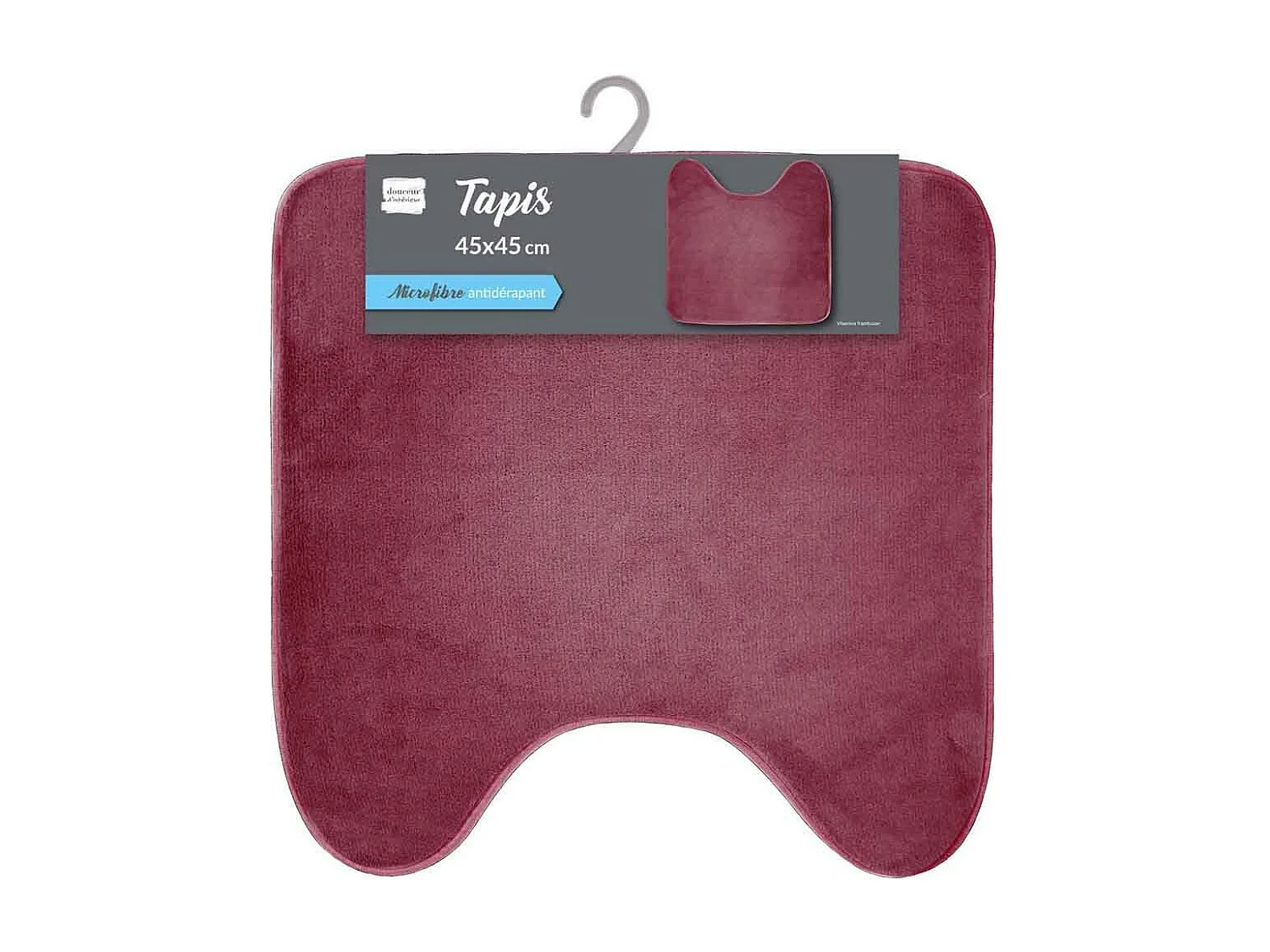 Tapis Contour WC "Vitamine" 45x45cm Framboise