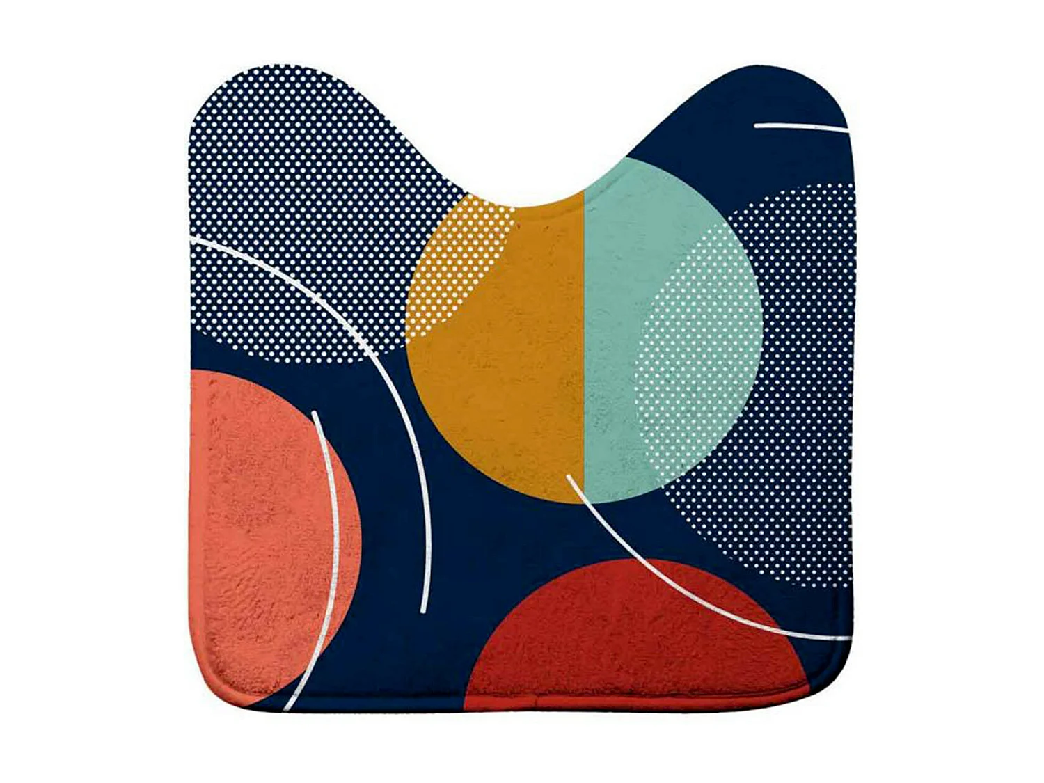 Tapis WC Imprimé "Color Pop" 45x45cm Bleu