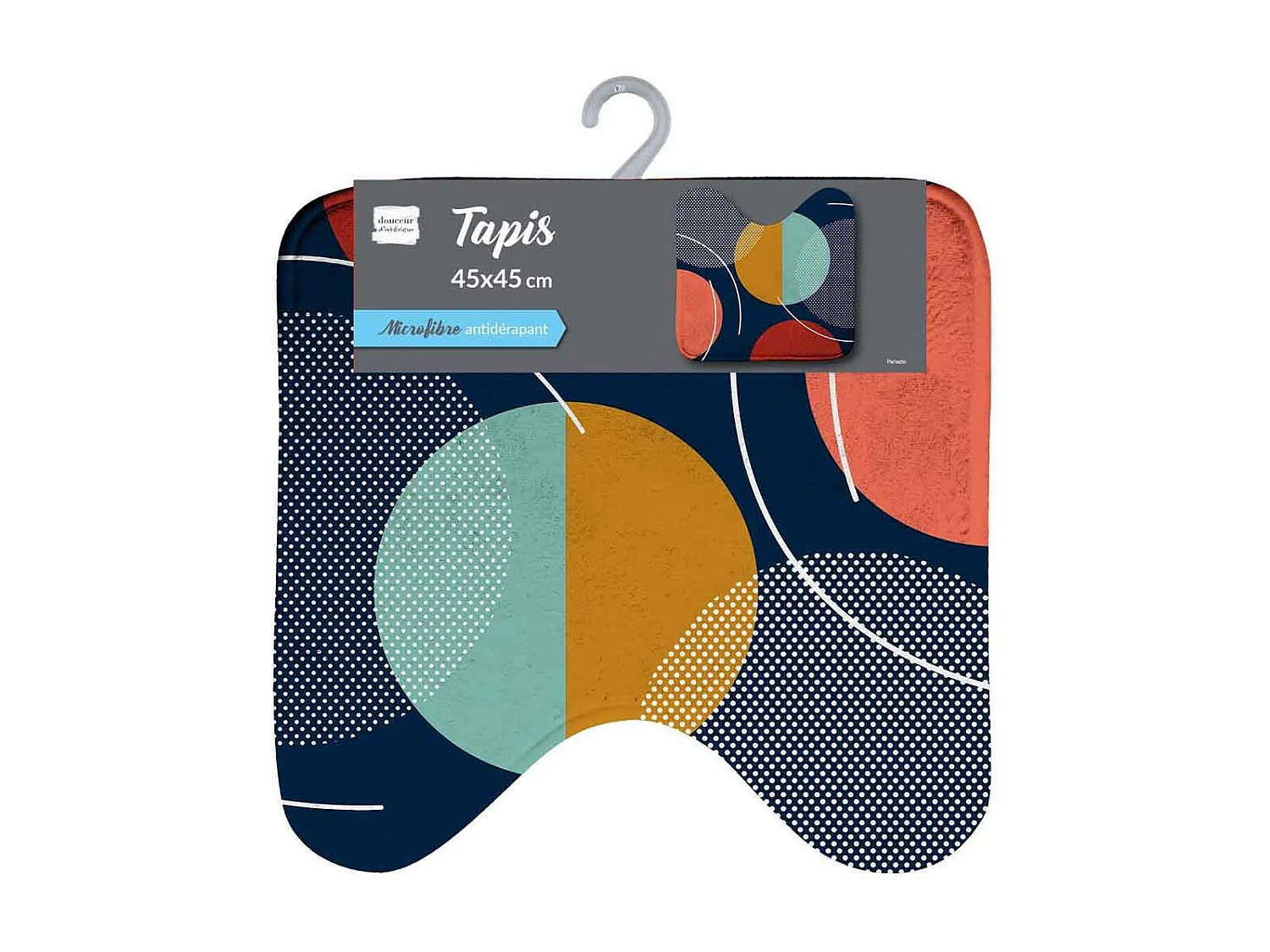 Tapis WC Imprimé "Color Pop" 45x45cm Bleu