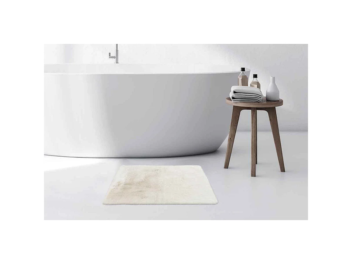 Tapis de Bain Doux Antidérapant "Rabbit" Blanc 40 x 60 cm