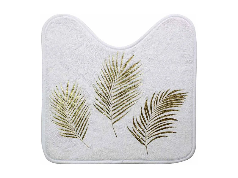Tapis Contour WC Imprimé "Orbella" 45x45cm Blanc