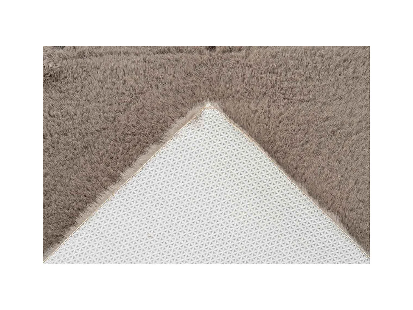 Tapis de Bain Fait à la Main "Rabbit" Beige Foncé 50 x 90 cm