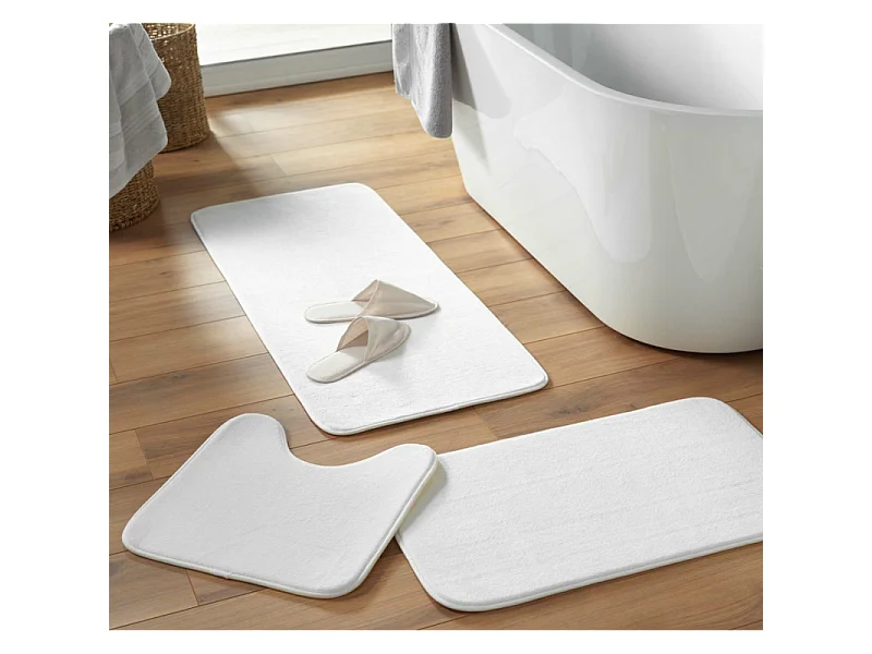 Tapis Contour WC "Vitamine II" 45x45cm Blanc