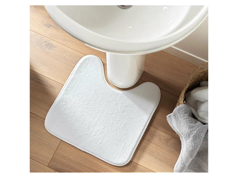 Tapis Contour WC "Vitamine II" 45x45cm Blanc