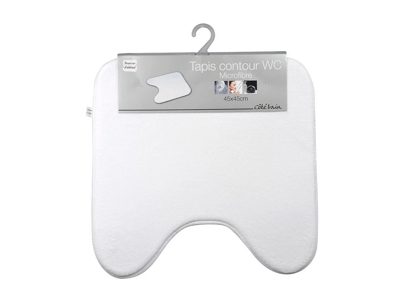 Tapis Contour WC "Vitamine II" 45x45cm Blanc