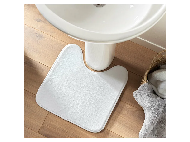 Tapis Contour WC "Vitamine II" 45x45cm Blanc