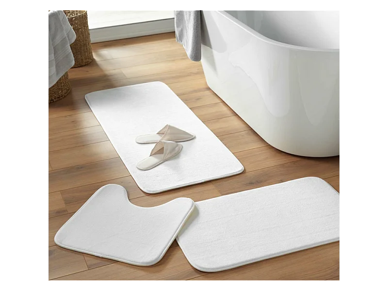 Tapis Contour WC "Vitamine II" 45x45cm Blanc
