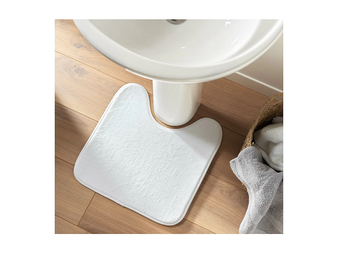 Tapis Contour WC "Vitamine II" 45x45cm Blanc