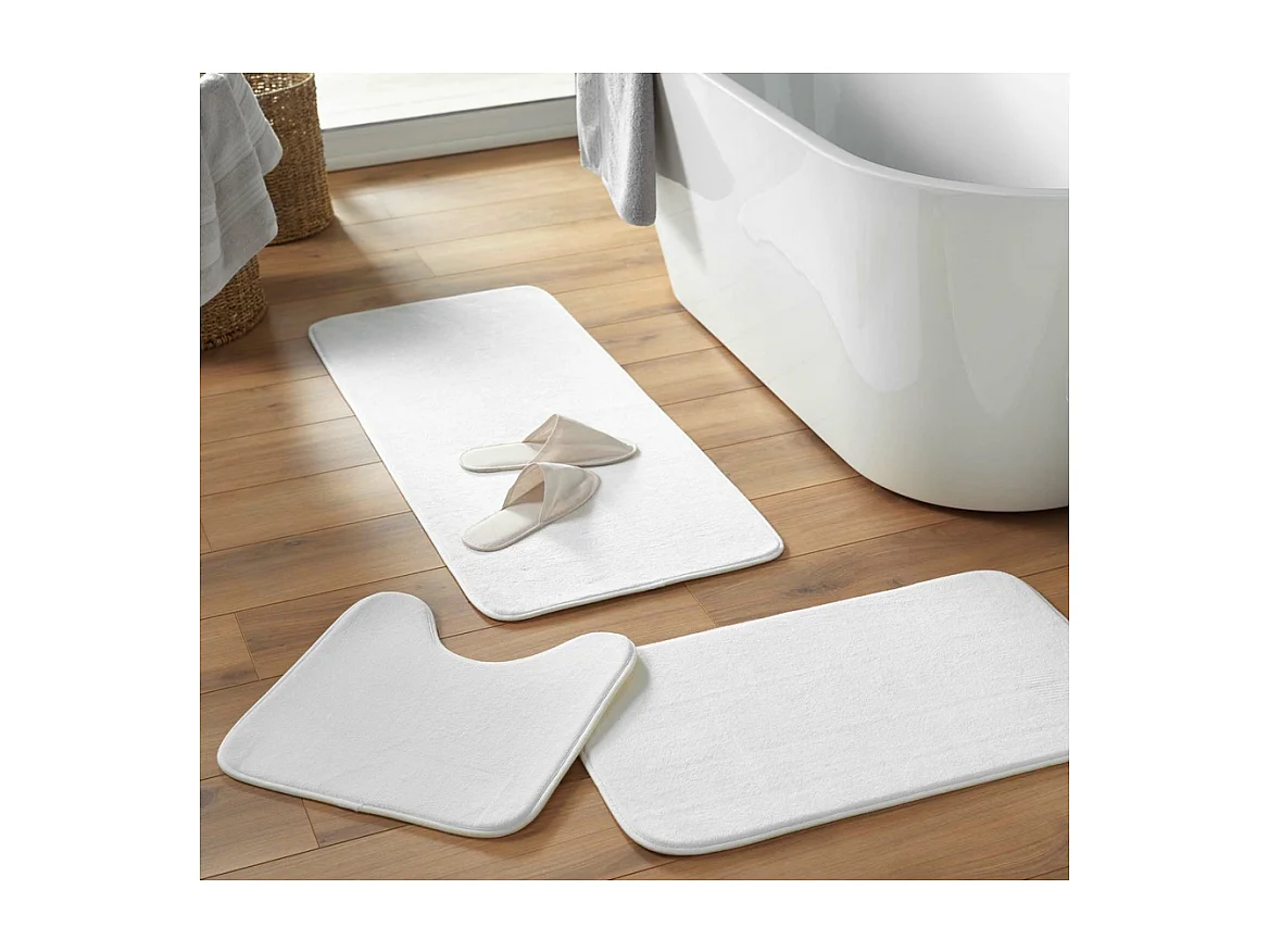 Tapis Contour WC "Vitamine II" 45x45cm Blanc