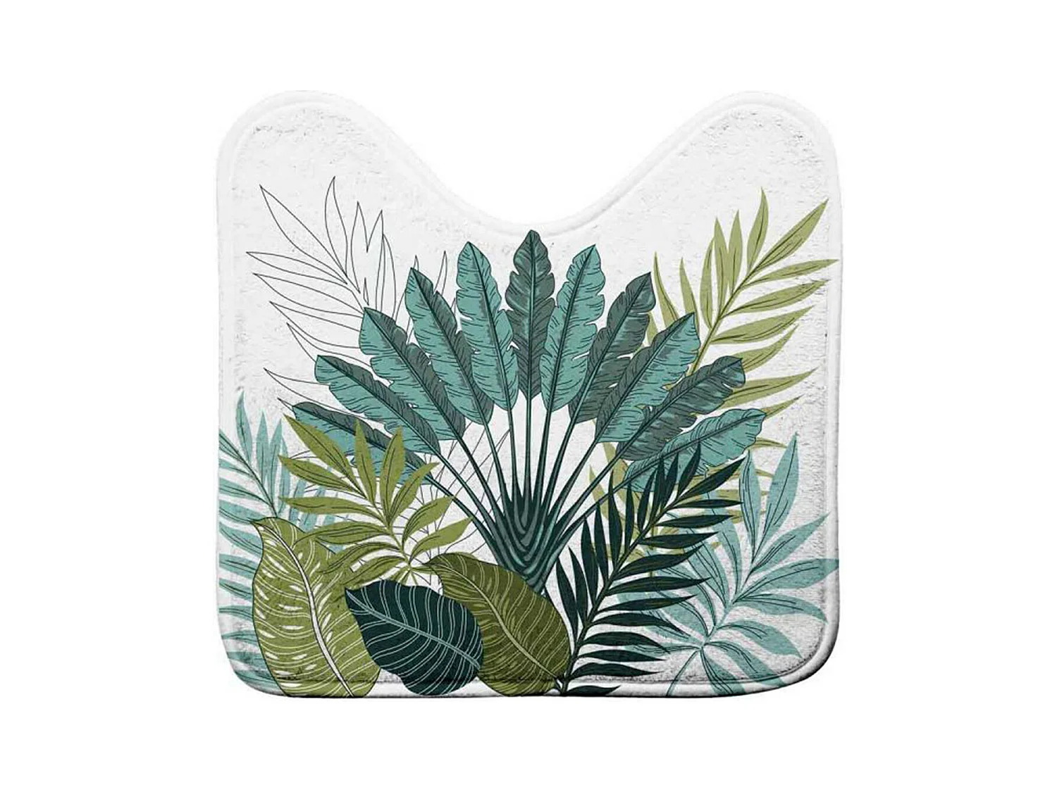 Tapis WC Imprimé "Panazio" 45x45cm Vert