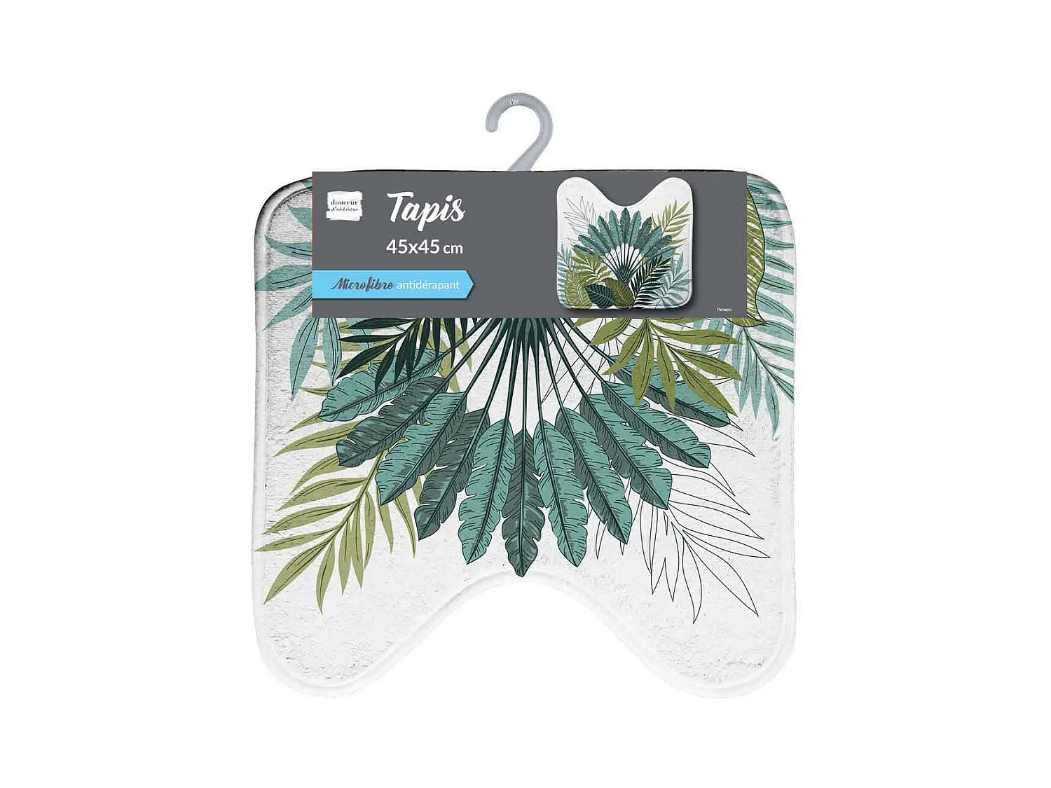 Tapis WC Imprimé "Panazio" 45x45cm Vert