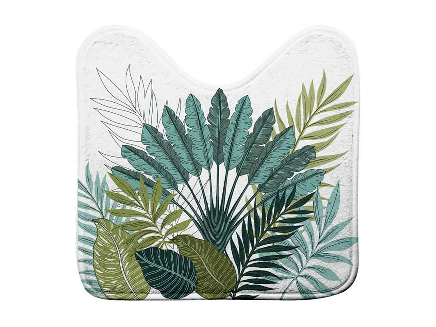 Tapis WC Imprimé "Panazio" 45x45cm Vert