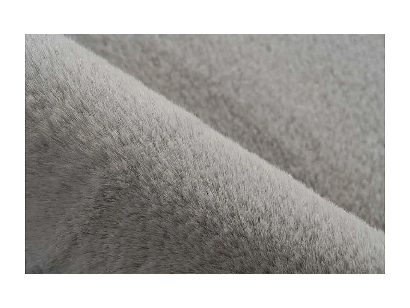 Tapis de Bain Fait à la Main "Rabbit" Gris Clair 65 x 100 cm