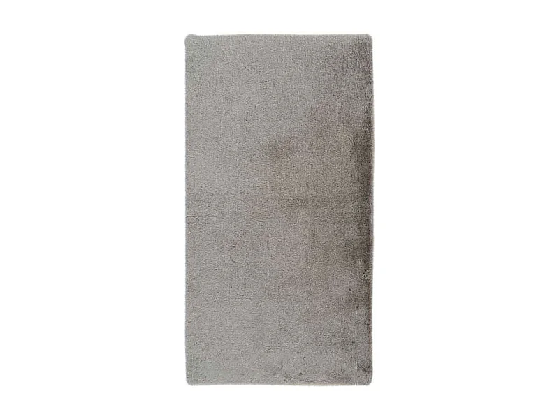 Tapis de Bain Fait à la Main "Rabbit" Gris Clair 65 x 100 cm