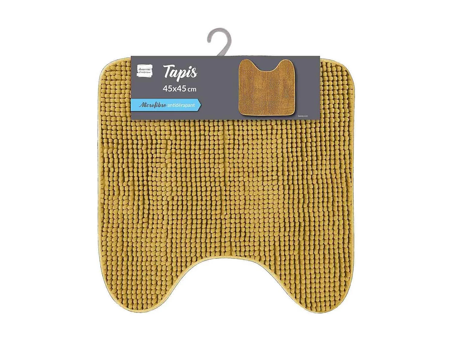 Tapis Contour WC "Sweety" 45x45cm Ocre