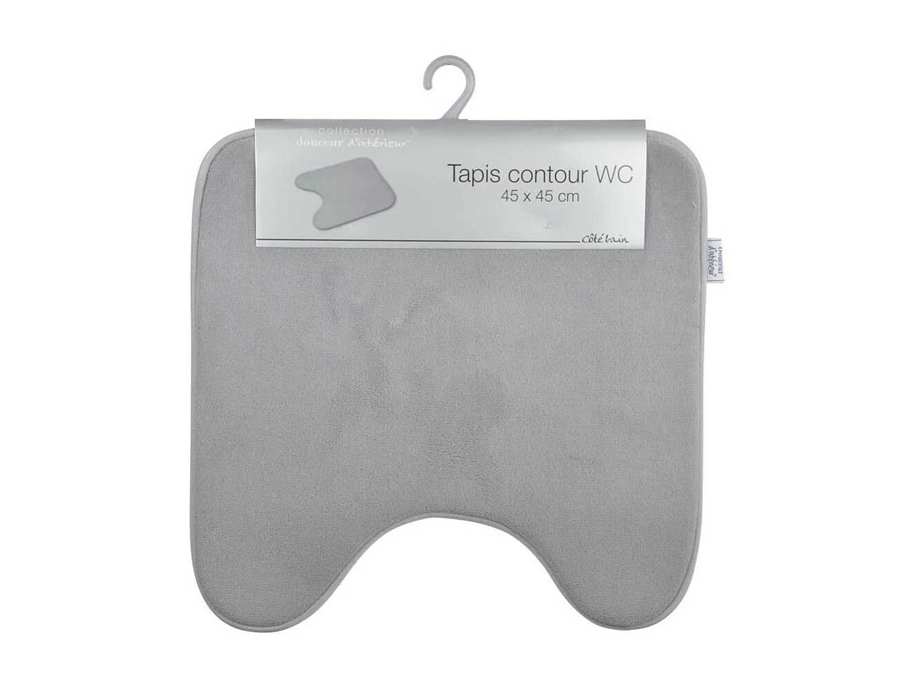 Tapis Contour WC "Vitamine II" 45x45cm Gris Clair