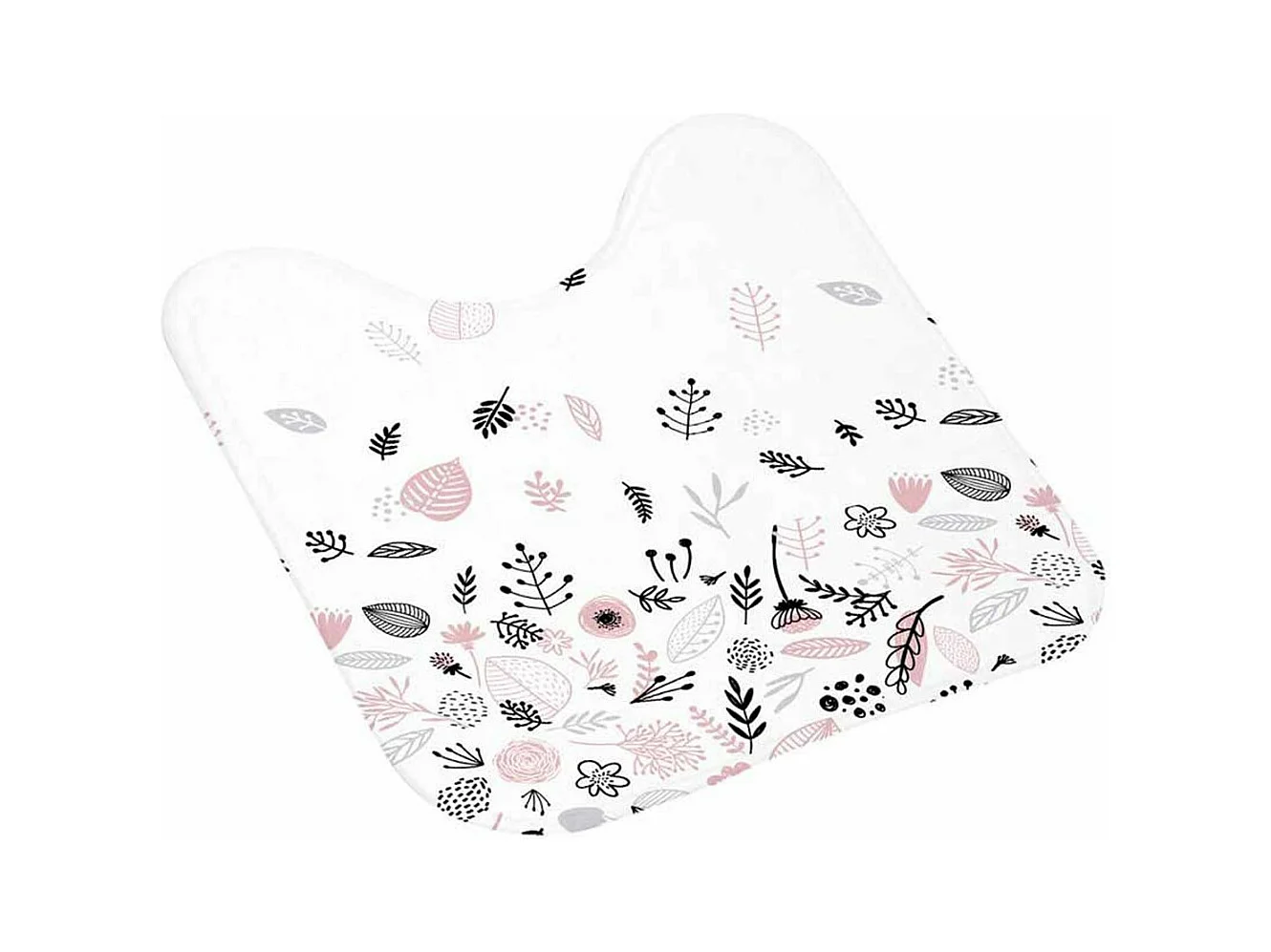 Tapis Contour WC "Botanica" 45x45cm Blanc