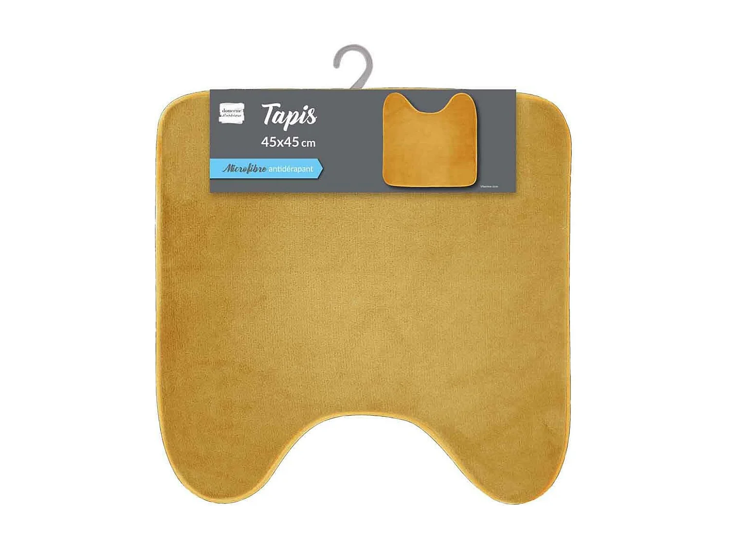 Tapis Contour WC "Vitamine" 45x45cm Ocre