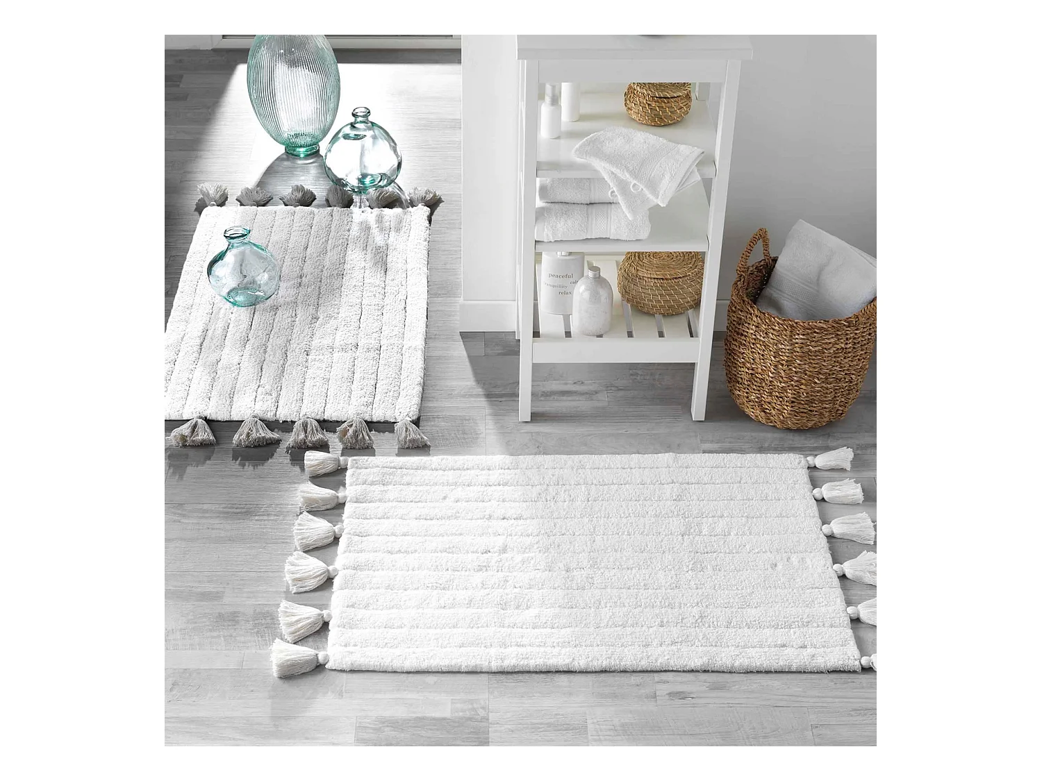 Tapis de Salle de Bain "Minatis" 50x80cm Blanc