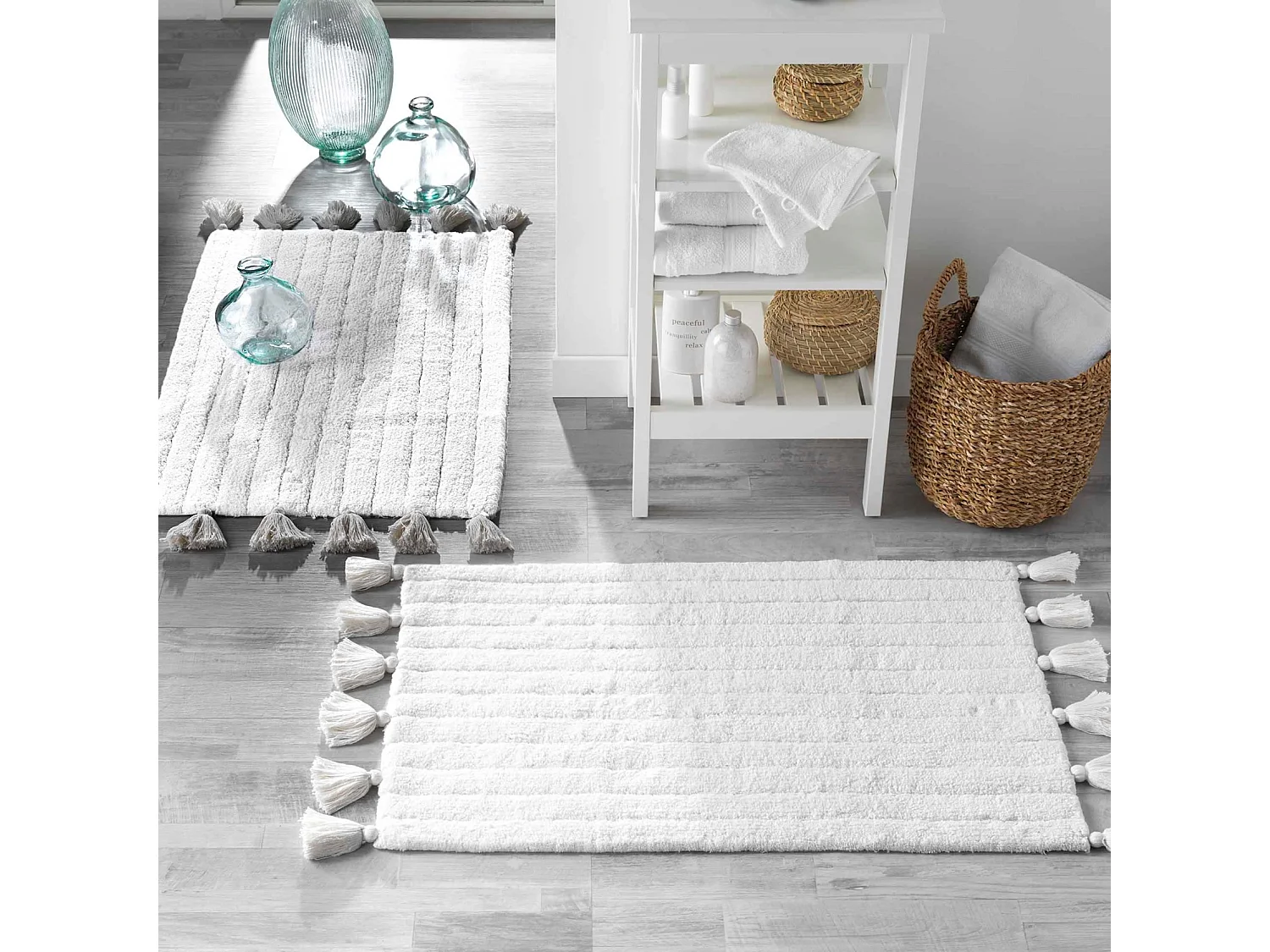 Tapis de Salle de Bain "Minatis" 50x80cm Blanc