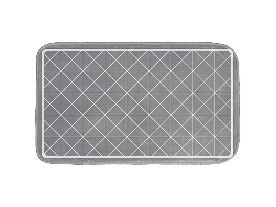 Tapis de Bain Microfibre "Kubia" 45x75cm Gris
