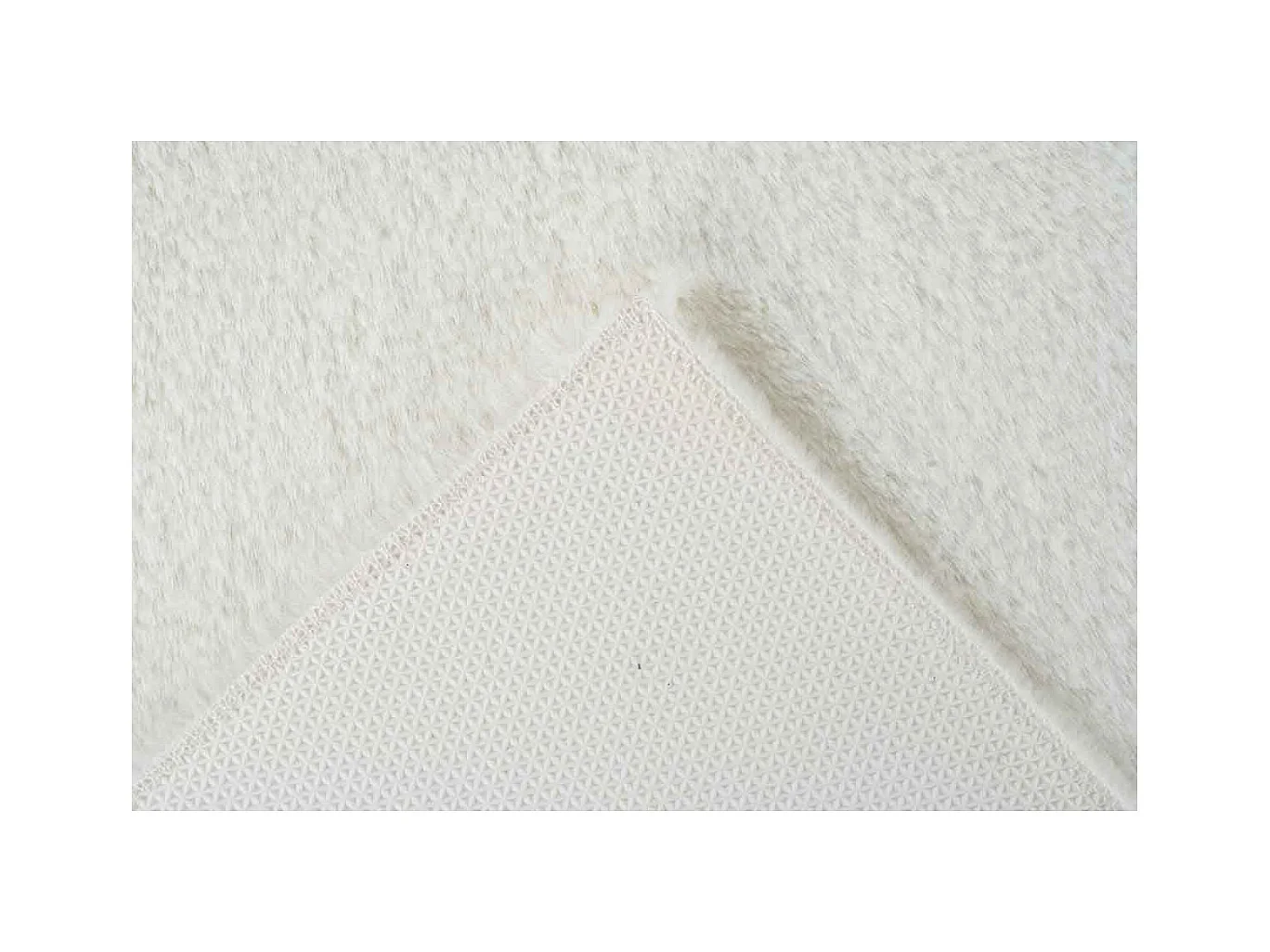 Tapis de Bain Fait à la Main "Rabbit" Blanc 50 x 90 cm