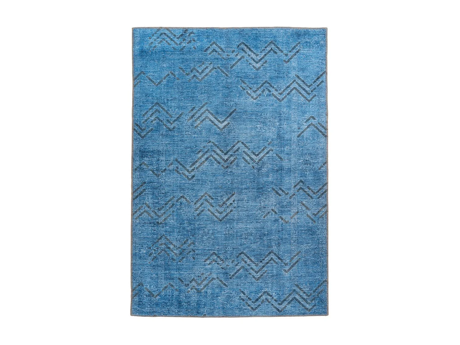 Tapis Tissé à Poils Courts "Antique" Bleu 160 x 230 cm