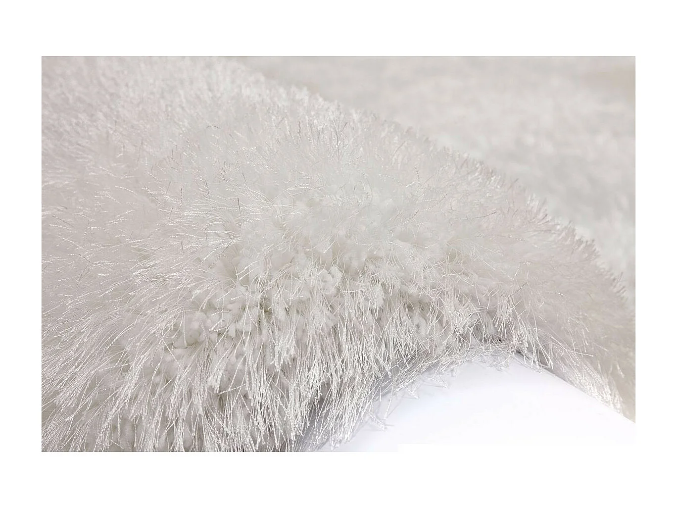 Tapis Shaggy Fait Main "Cosy" Blanc 80 x 150 cm