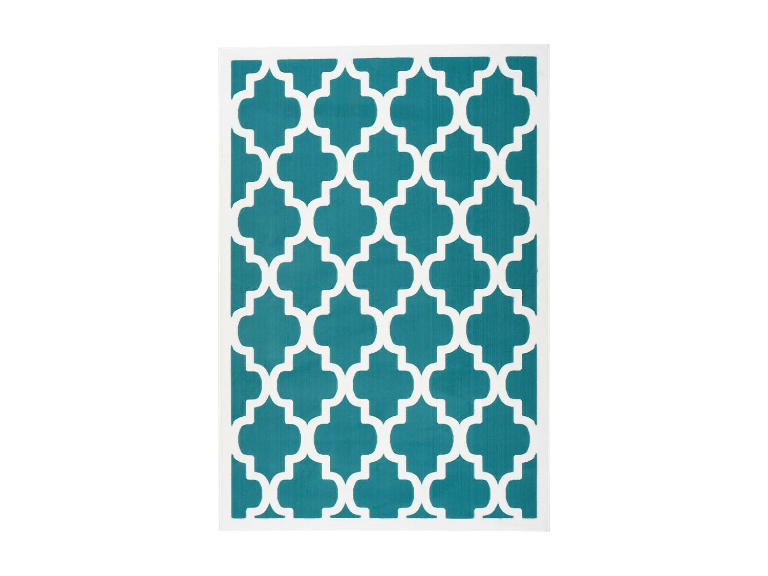 Tapis Vintage à Poils Courts "Manolya" Turquoise 160 x 230 cm